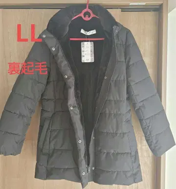 [새상품급] 후드 부착 속기모 다운 자켓/블랙 LL