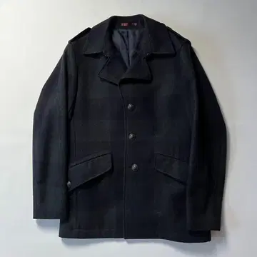 폴스미스 울 코트 피 코트 블랙 그레이 L