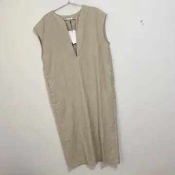 아파트바이 린넨라이크 프렌치 슬리브 원피스