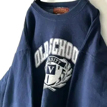 올드스쿨 VARSITY 맨투맨 XL 네이비 네이비 컬러 구제 의류