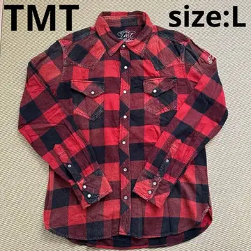 TMT 체크 긴팔 셔츠 [ L ]