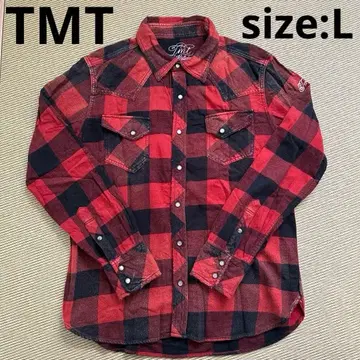 TMT 체크 긴팔 셔츠 [ L ]