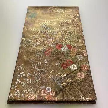 브라운 계열 꽃무늬 후쿠로 오비