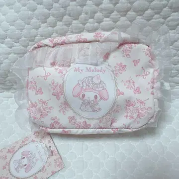 산리오 초레어 마이멜로디 화이트 딸기 시리즈 파우치