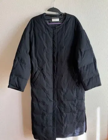 새상품급 [ beams heart ] 노카라 격자 롱 코트