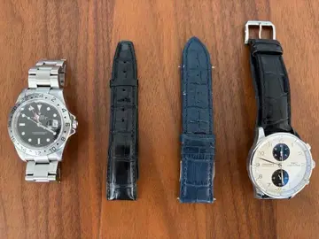 시계 벨트 가죽 엠보 모렐라토 네이비 블랙