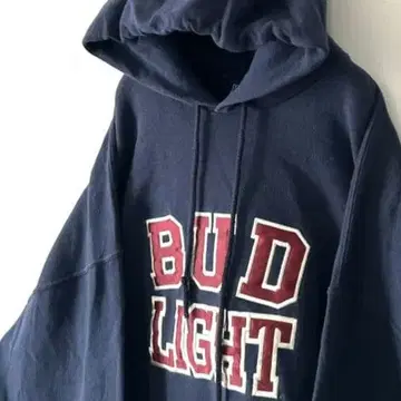 잔스포츠 BUD LIGHT 자수 후드 맨투맨 XL 네이비 구제 의류