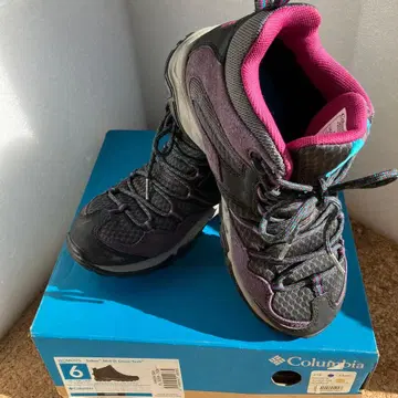 컬럼비아 등산화 트레킹 슈즈 옴니테크 UV 보라색 하이컷