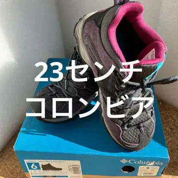컬럼비아 등산화 23cm 트레킹 옴니테크 보라색 하이컷