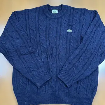 LACOSTE 네이비 케이블 니트 스웨터 사이즈 3