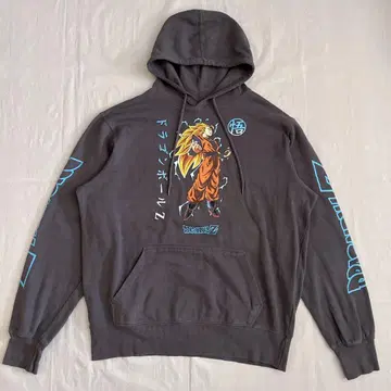 드래곤볼 손오공 슈퍼 사이어인 3 후드티 후디 그레이