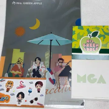 미세스 그린애플 제일복권 H상 클리어 파일, 입체 메모 2종 세트