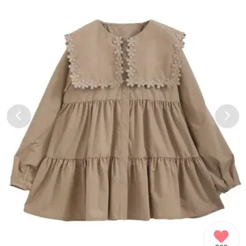 fitmore 플라워 레이스 옷깃 블라우스