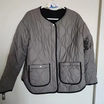 그레이 퀼팅 자켓 리버서블