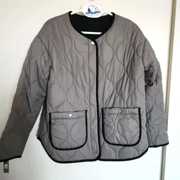 그레이 퀼팅 자켓 리버서블