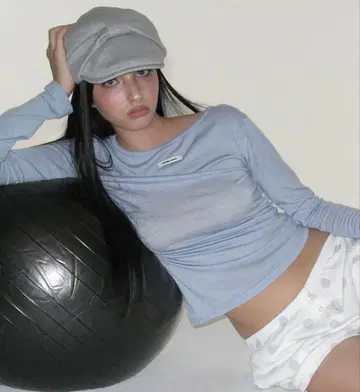 당일 발송 CRANK 스카이블루 긴팔 상의