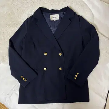 컨디션 최상 레스 빠세 더블 브레스트 자켓 골드 버튼 네이비 38