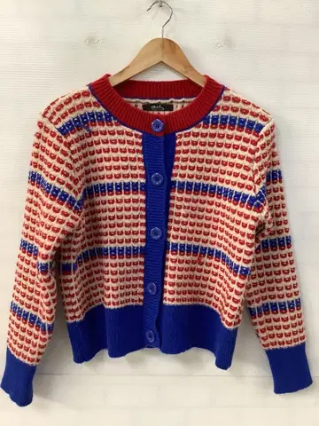 12.16 A366P 메리디안 니트 가디건 레트로풍 올 패턴