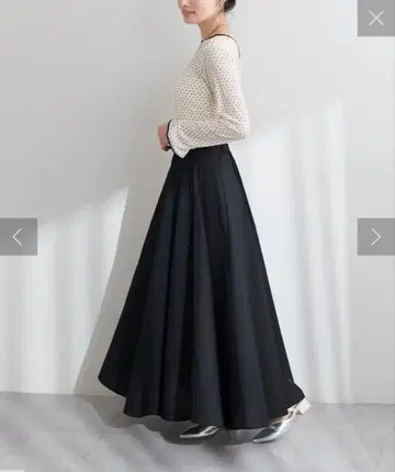 natural couture 완판템 면린넨 하이웨스트 서큘러 스커트