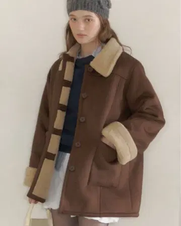 GIUNON 지우논 무스탕 코트