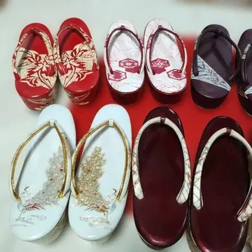 일본 정통의상 소품 조리 샌들 슬리퍼 묶음 판매 일본 나막신 7세트