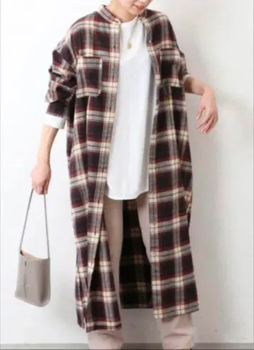 JOURNAL STANDARD 넬 체크 스탠드 셔츠 원피스