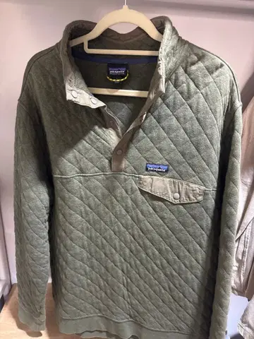 patagonia 퀼팅 풀오버 스냅T L 오가닉