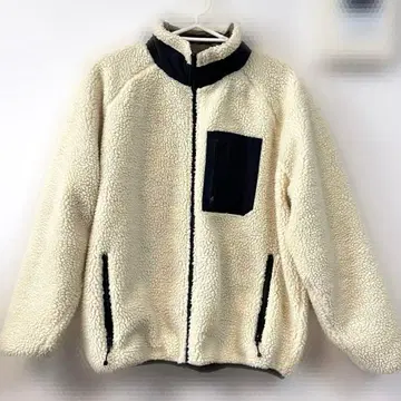 유나이티드 애로우즈 리버서블 보아 자켓 M 아이보리 베이지 가을/겨울