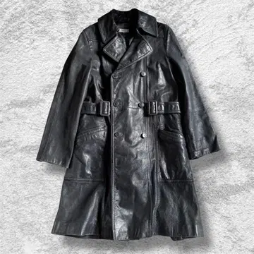 90s quadro phenia leather coat