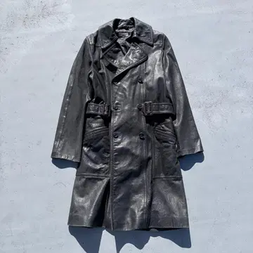 90s 빈티지 콰드로 페니아 레더 코트