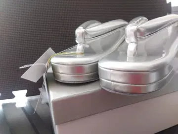 실버 통굽 조리 합성 피혁 택 포함