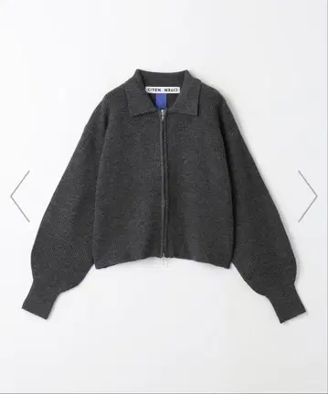 CITEN 폴로 칼라 ZIP 가디건 DK.GRAY