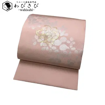 나고야 오비 시오제 벚꽃 꽃 무늬 자수 소녀색 O-5885