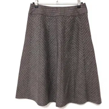 [ a.v.v ] 아베베 브라운 헤링본 플레어 스커트 무릎 기장 38