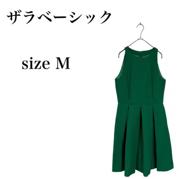 자라 ZARA 그린 슬리브리스 원피스 M