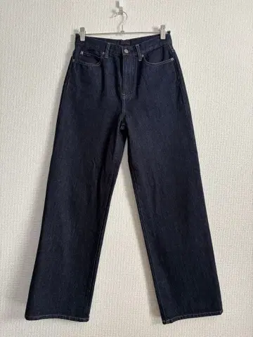 UNIQLO JEANS 카이하라 데님 여성용 24인치 미사용 다크 네이비