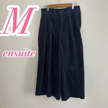 M ensuit 네이비 코듀로이 와이드 팬츠 코듀로이 캐주얼