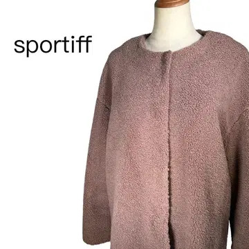 스포티프 보아 자켓 더스티 핑크 노카라 [ XL ] 빅 사이즈