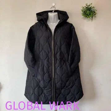 미사용 새상품 택 포함 글로벌 워크 라이트 웜 퀼트 롱 코트