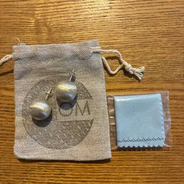 카렌 실버 대형 펄풍 실버 귀걸이