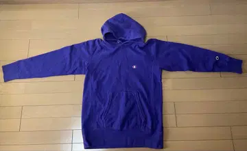 Champion 퍼플 후드 부착 맨투맨 후드티