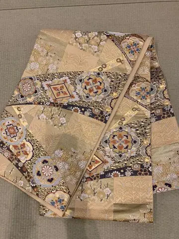 후쿠로 오비 순수 실크 새상품급