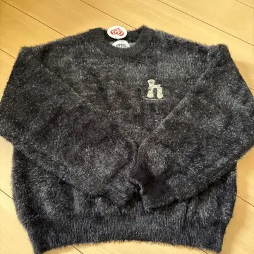 HTH 블랙 니트 H 로고 자수 F 사이즈