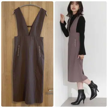 프로포션 펄 포켓 타이트 점프 스커트 원피스