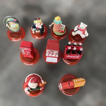 코카콜라 크리스마스 피규어 세트 9개