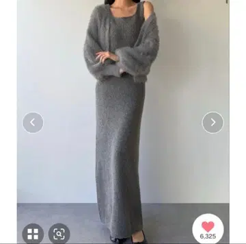 Louere (루엘레) 니트 가디건 & I라인 니트 원피스