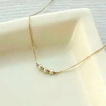 [ete] K10YG 담수 펄 목걸이