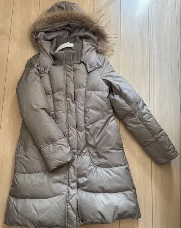 grove 퍼 달린 후드 롱 다운 자켓