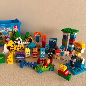 호빵맨과 모여라! 동물원 블록 세트 친구들