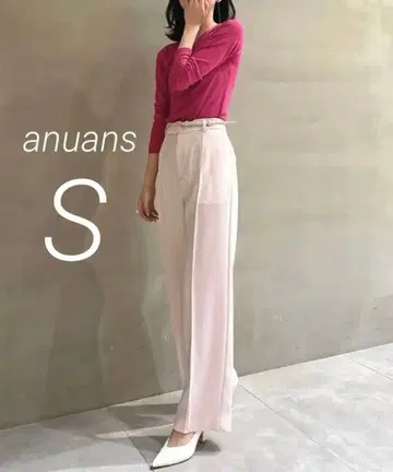 anuans 더블 새틴 스트레이트 팬츠 핑크 S 사이즈 새상품급